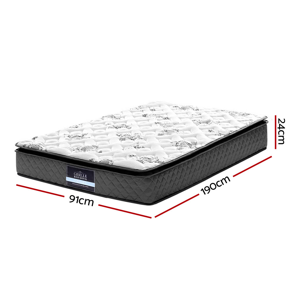 Giselle Bedding  Mattress Pillow Top 24cm  I  Single