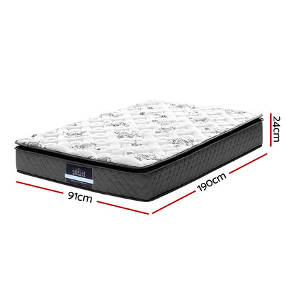 Giselle Bedding  Mattress Pillow Top 24cm  I  Single