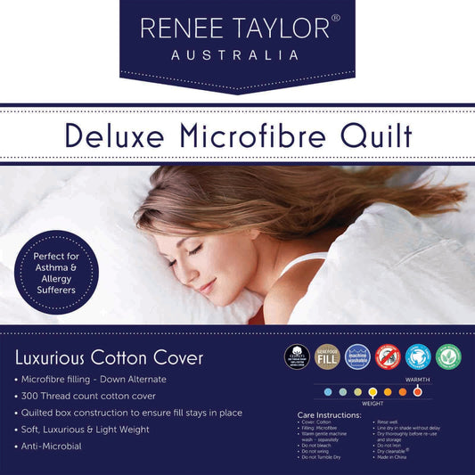 Deluxe High Loft Quilt I 600 GSM I Super King Size - Anti Microbial I Non Allergenic Quilt I Allergy Friendly Comforter I Dust Mite Resistant I Dust Mite Allergy Solutions Australia