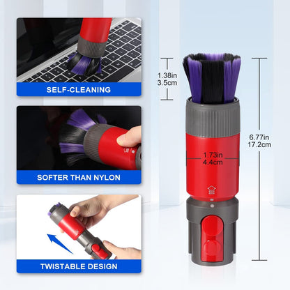 Soft Dusting Brush Compatible with Dyson Cordless Vacuums V7, V8, V10, V11, V12 & V15 I Dust Mite Allergy Solutions Australia