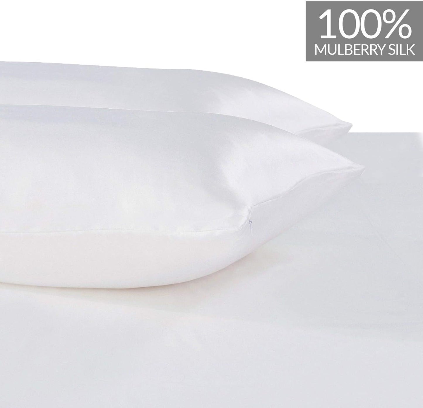 100% Pure Mulberry Silk on Both Sides - White - Dust Mite Allergy Solutions