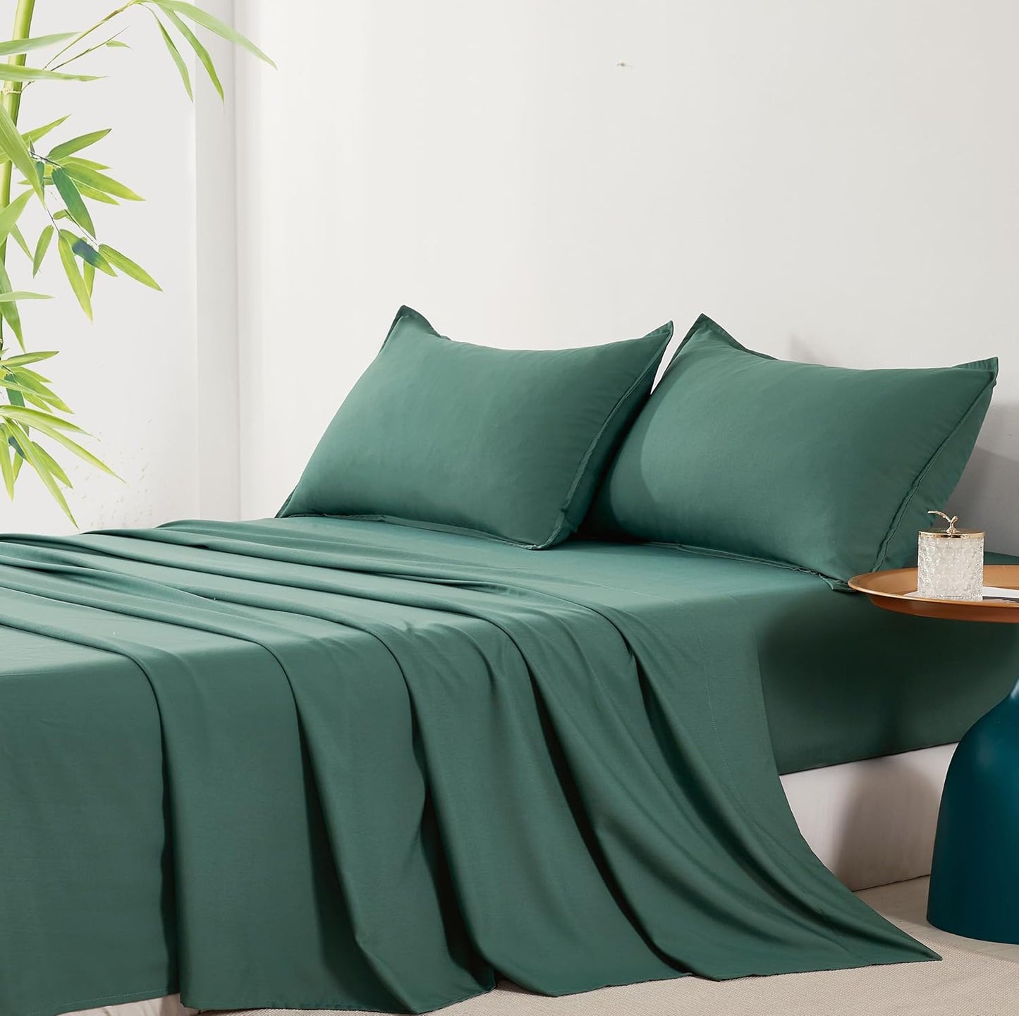 Bamboo Microfibre Sheet Set - Green - Single - Dust Mite Allergy Solutions Australia