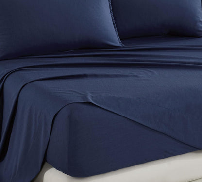 Bamboo Microfibre Sheet Set - Navy - Single - Dust Mite Allergy Solutions