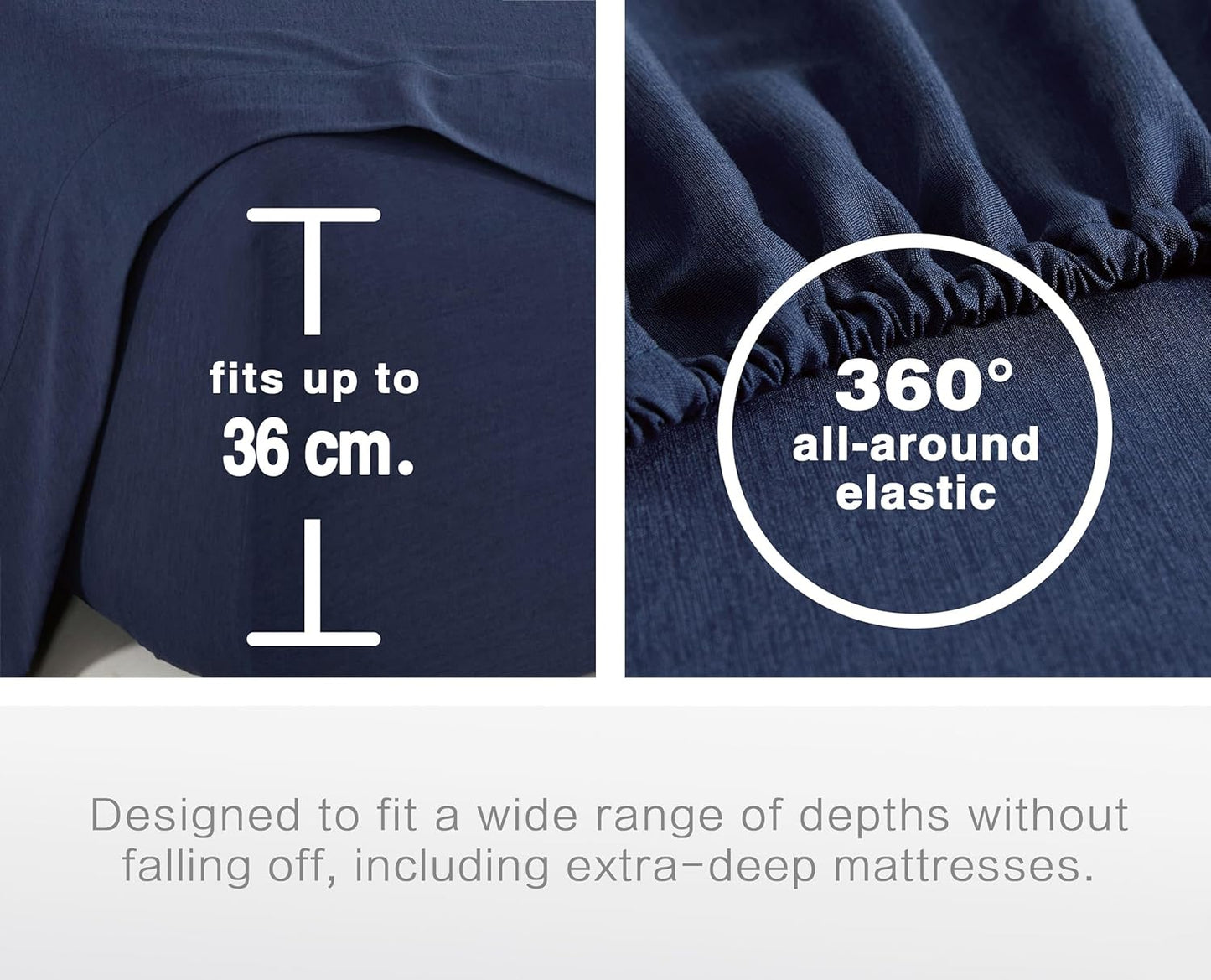 Bamboo Microfibre Sheet Set - Navy - Single - Dust Mite Allergy Solutions