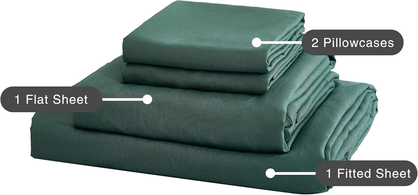 Bamboo Microfibre Sheet Set - Green - Double - Dust Mite Allergy Solutions Australia