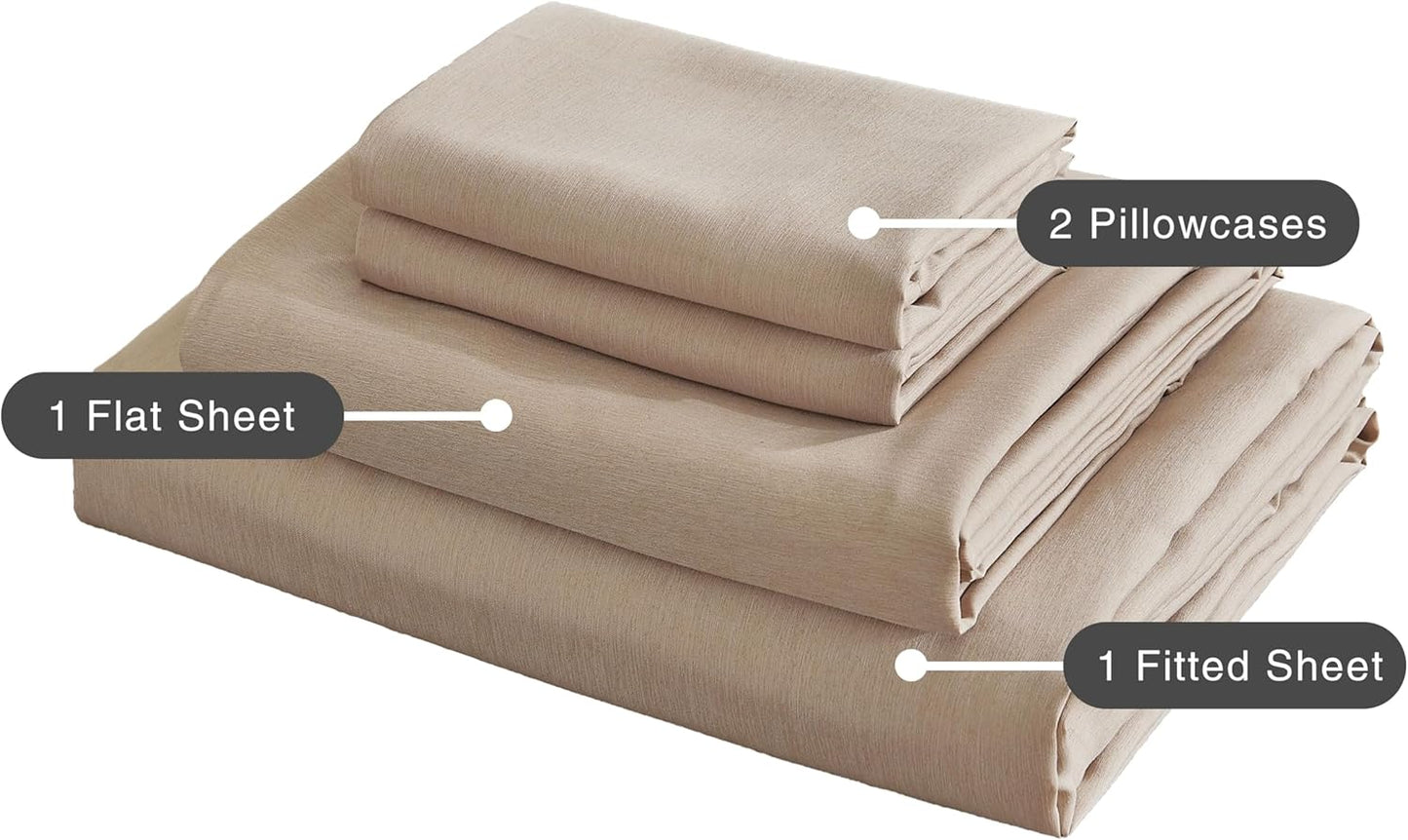 Bamboo Microfibre Sheet Set - Linen - Double - Dust Mite Allergy Solutions