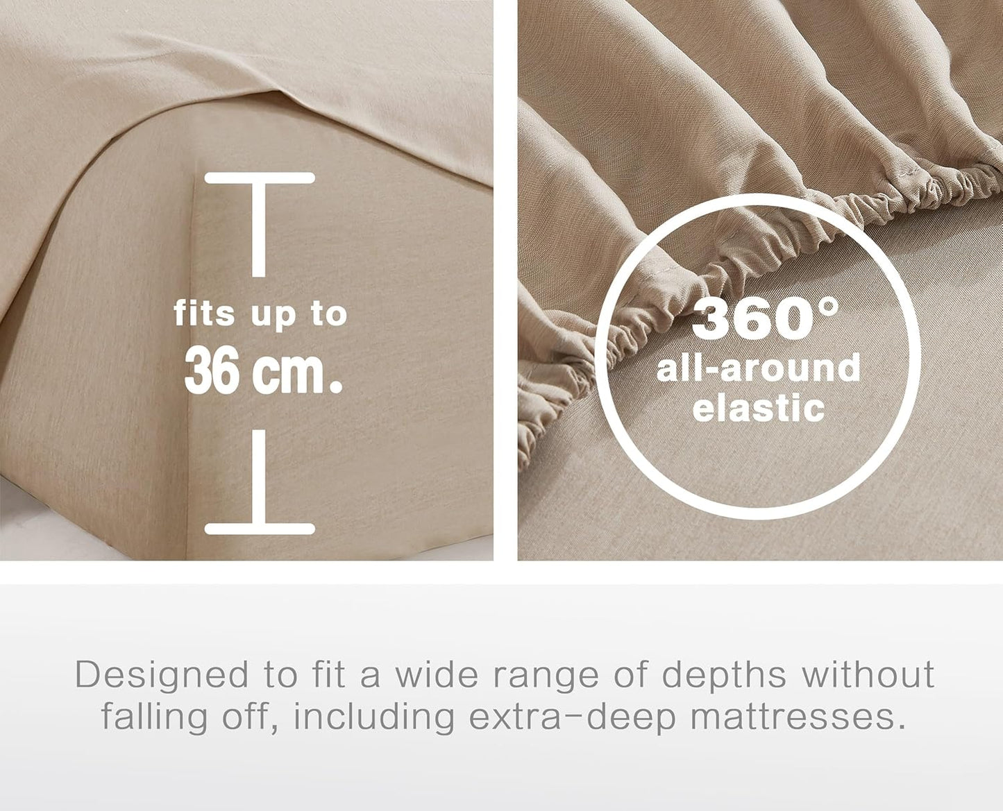 Bamboo Microfibre Sheet Set - Linen - Double - Dust Mite Allergy Solutions