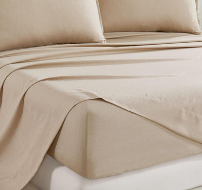 Bamboo Microfibre Sheet Set - Linen - Queen - Dust Mite Allergy Solutions