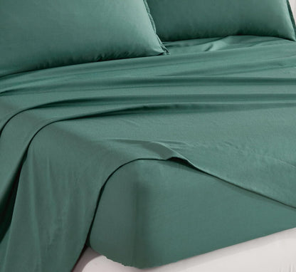 Bamboo Microfibre Sheet Set - Green - King - Dust Mite Allergy Solutions Australia