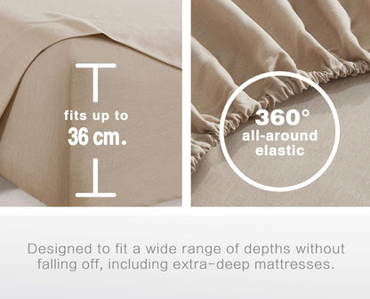 Bamboo Microfibre Sheet Set - Linen - King - Dust Mite Allergy Solutions