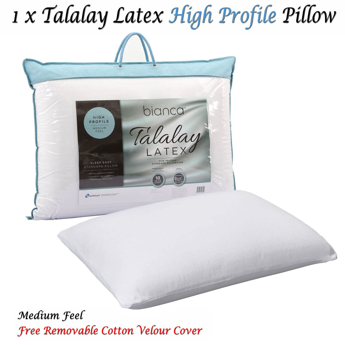 Latex High Profile Pillow I 65 x 45 x 16 cm - Dust Mite Allergy Solutions - Hypoallergenic pillow, allergy-friendly pillow, latex pillow for allergies, breathable cotton pillow, dust mite resistant pillow, antimicrobial pillow, eco-friendly pillow, natural latex pillow, non-toxic pillow, chemical-free pillow, allergy relief sleeping pillow, skin-friendly pillow, asthma-friendly pillow.