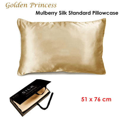 Ardor Mulberry Silk Standard Pillowcase Golden