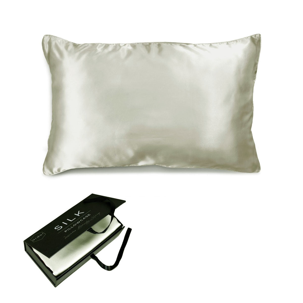 Ardor Mulberry Silk Standard Pillowcase Silver