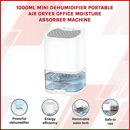 1000ML Mini Dehumidifier I Portable Air Dryer I Moisture Absorber - Dust MIte Allergy Solutions - 
allergy relief, mini dehumidifier, portable air dryer, moisture absorber, humidity control, mold prevention, dust mite reduction, indoor air quality, compact size, energy efficient, quiet operation, easy maintenance, home comfort, health improvement, asthma friendly, allergen reduction.