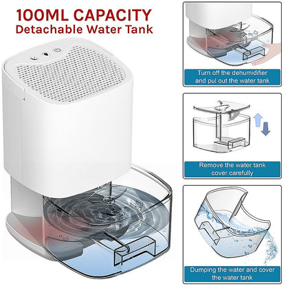 1000ML Mini Dehumidifier I Portable Air Dryer I Moisture Absorber - Dust MIte Allergy Solutions - 
allergy relief, mini dehumidifier, portable air dryer, moisture absorber, humidity control, mold prevention, dust mite reduction, indoor air quality, compact size, energy efficient, quiet operation, easy maintenance, home comfort, health improvement, asthma friendly, allergen reduction.