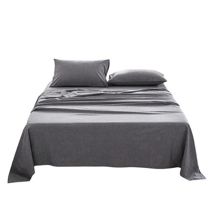 Hypoallergenic Washed Cotton Sheet Set I Single I Black I Dust Mite Allergy Solutions Australia