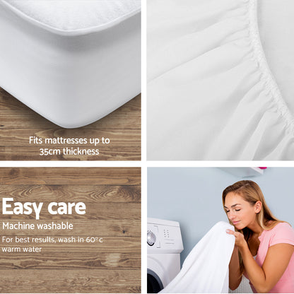 Bamboo Mattress Protector I Waterproof I Double Size