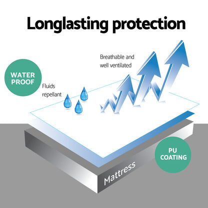 Bamboo Mattress Protector I Waterproof I Double Size